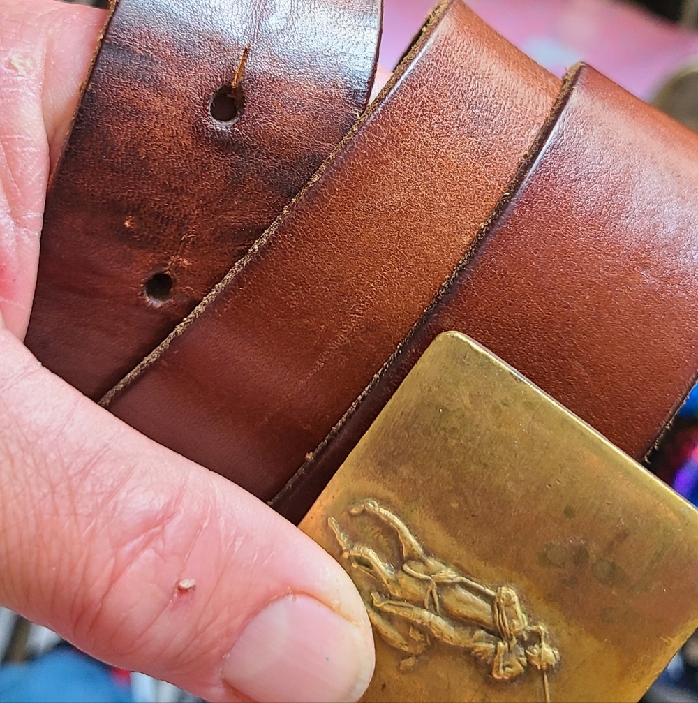 Polo by Ralph Lauren Brown Leather Belt